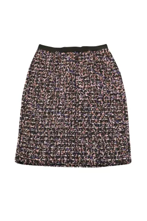 Giambattista Valli Tweed Midi Skirt in Multicolor Polyamide