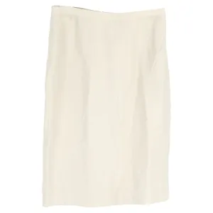 Giorgio Armani Mini Pencil Skirt in White Linen