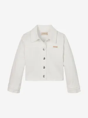 Girls Denim Jacket in White