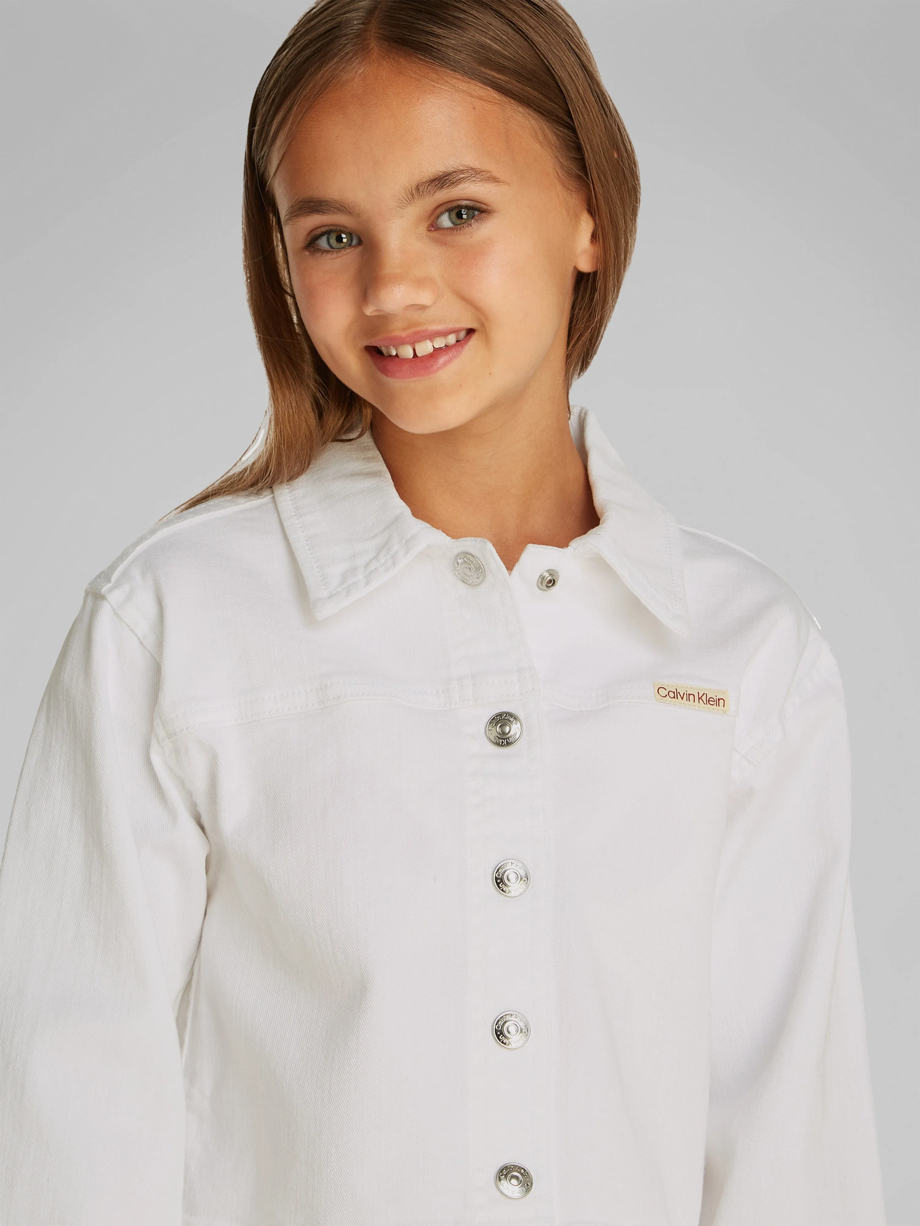 Girls Denim Jacket in White