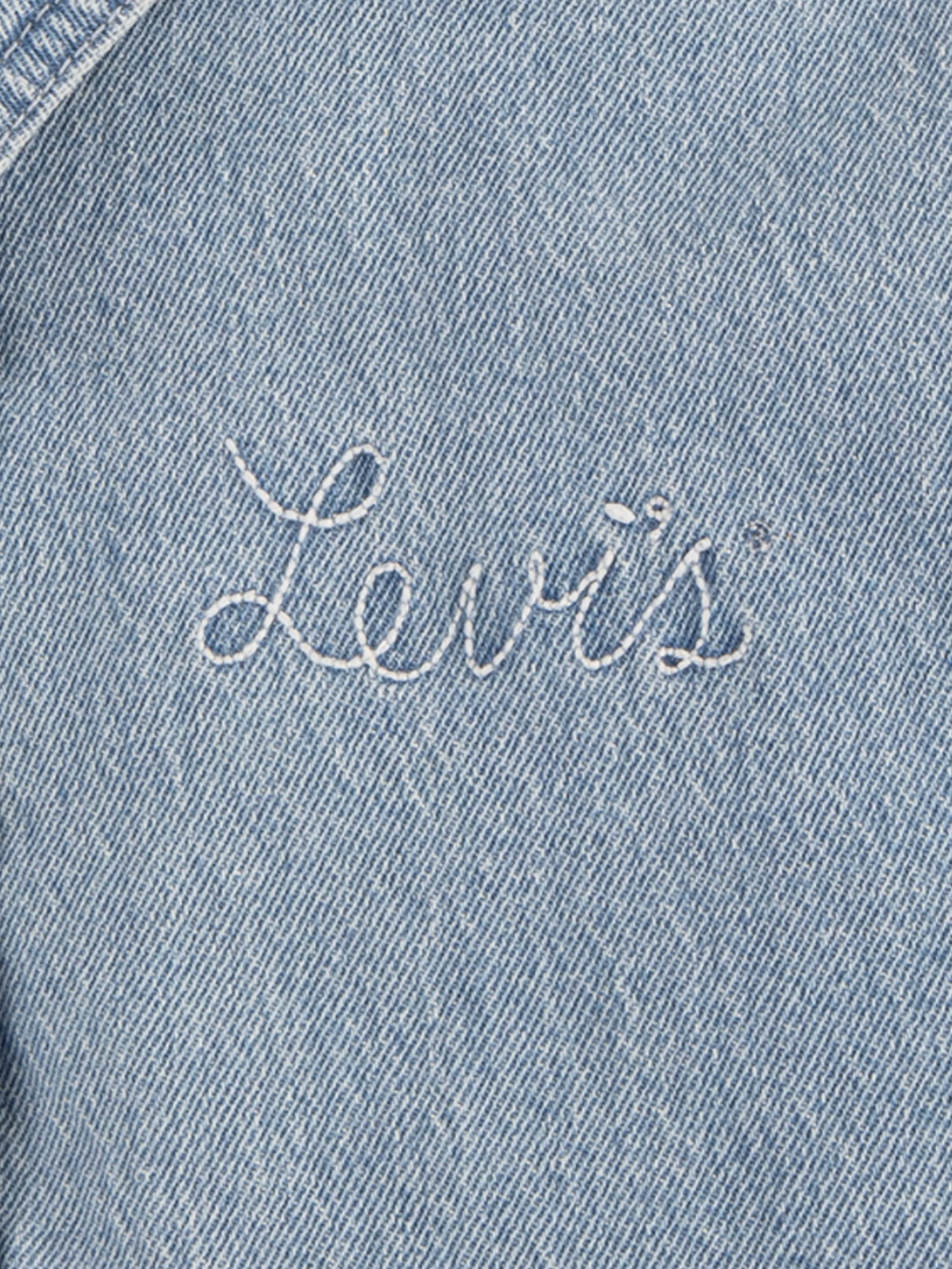 Girls Retro Denim Trucker Jacket in Blue