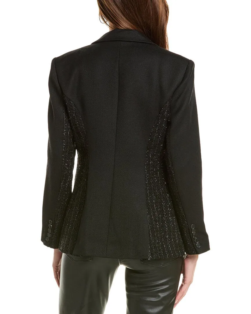 Gracia V-Neck Flare Classy Wool-Blend Jacket