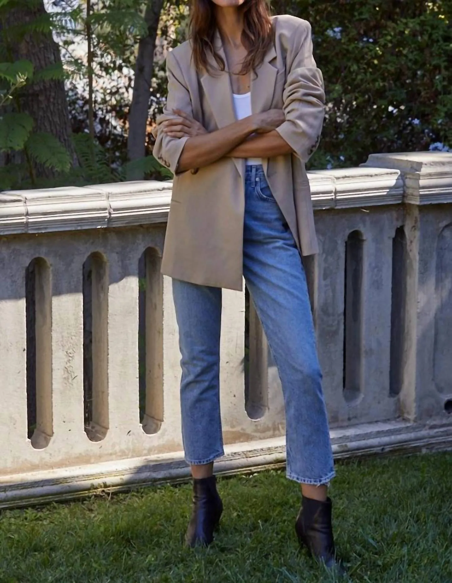 Hidden Hills Blazer In Beige