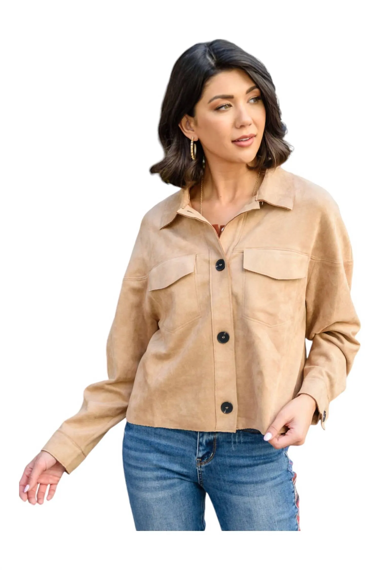 Hometown Visit Jacket In Tan