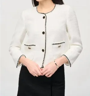Jacket In Winter White/ Black