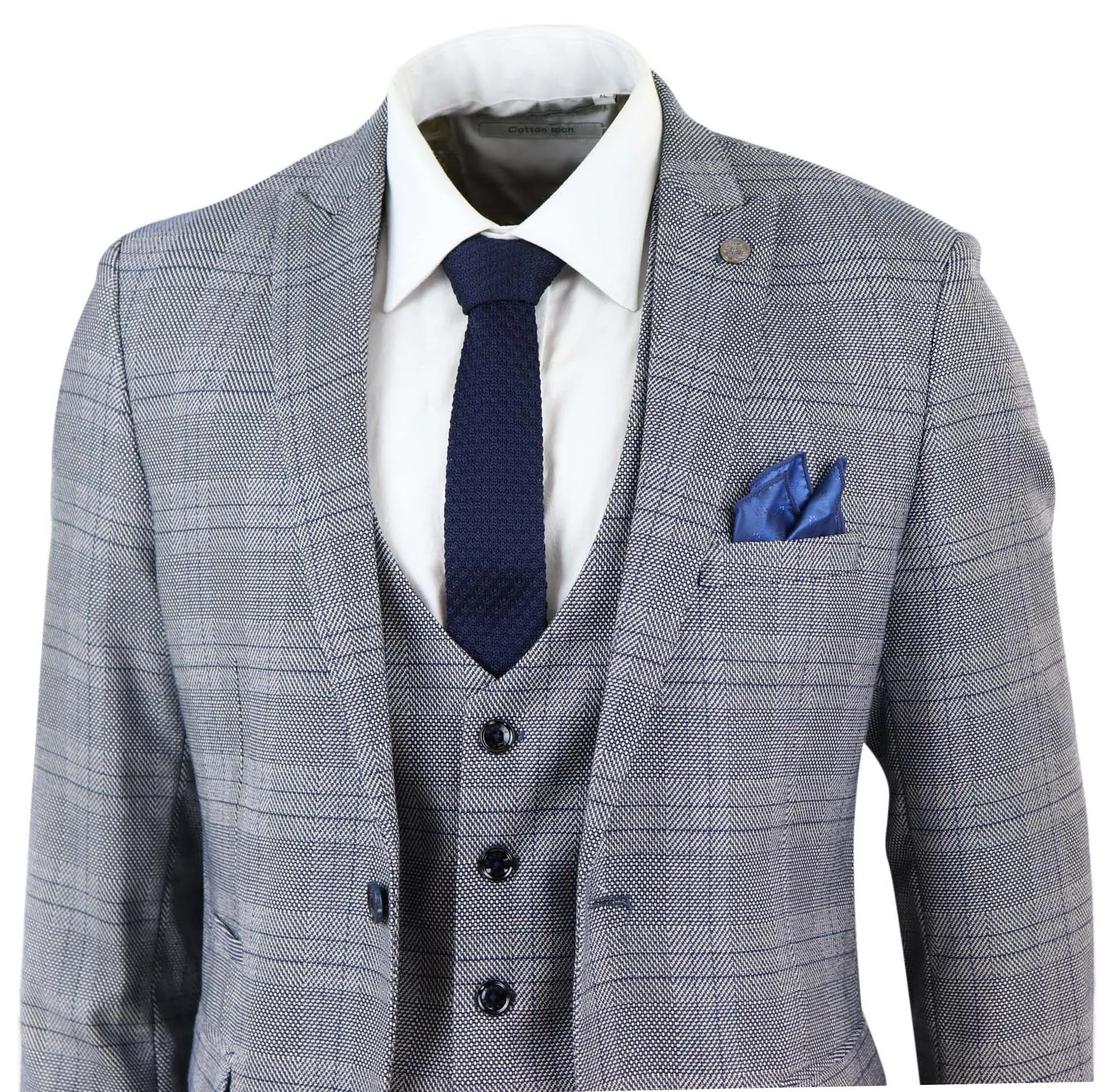 Jerry 3 Piece Check Suit