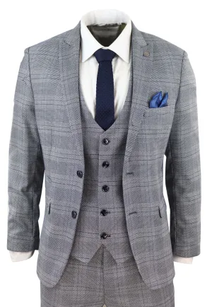 Jerry 3 Piece Check Suit