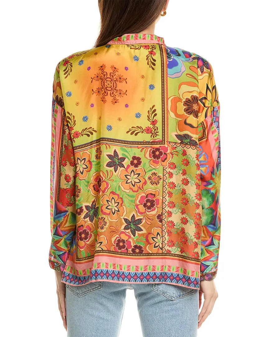 Johnny Was Slim Audrey Silk Blouse