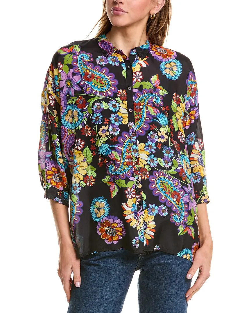 Johnny Was The Audrey Oversized Silk Blouse
