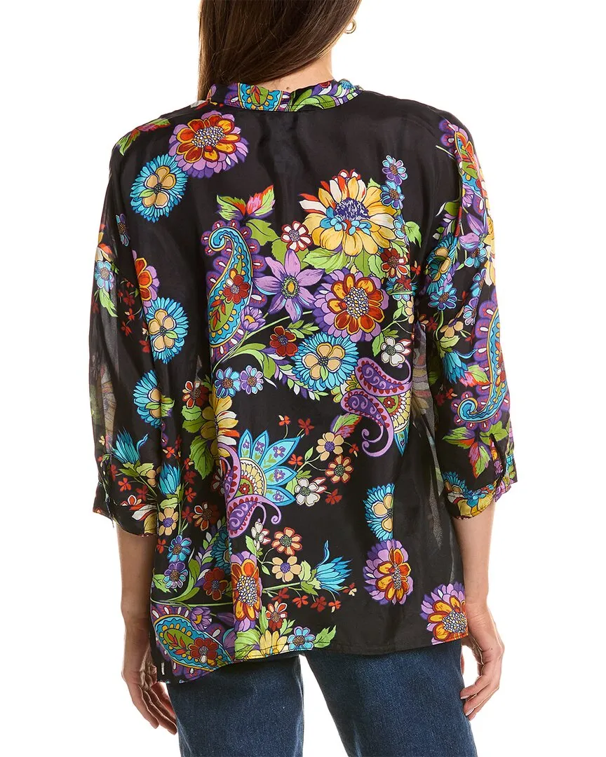 Johnny Was The Audrey Oversized Silk Blouse