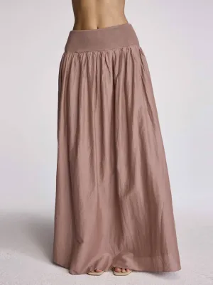 Jones Maxi Skirt In Rose Mauve