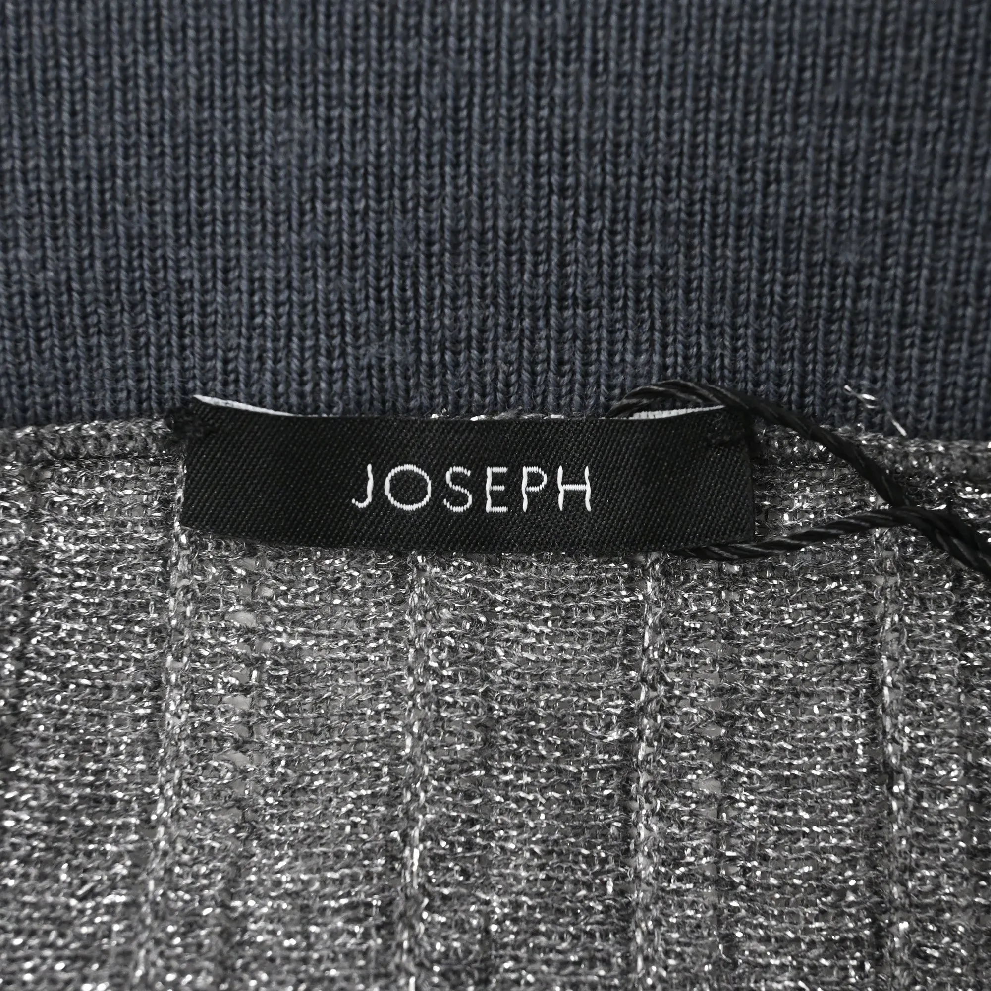 Joseph Pleated Lurex Midi Skirt in Grey Viscose