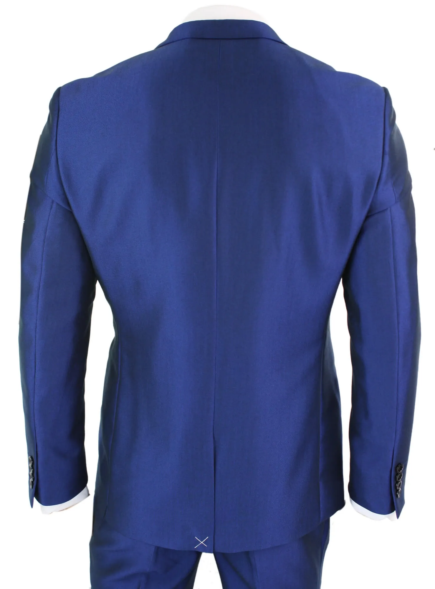 Kingsley 3 Piece Blue Wedding Prom Suit