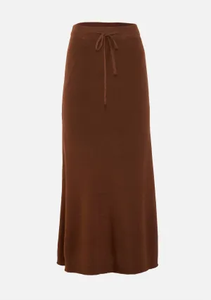 Knitted Maxi Skirt In Cocoa