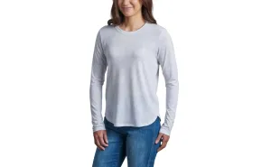 Konstance Long Sleeve Top In White Print