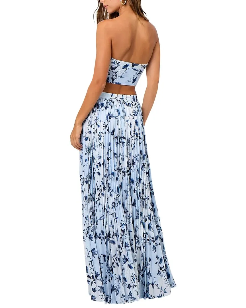 La Porte Pleated Sunburst Maxi Skirt