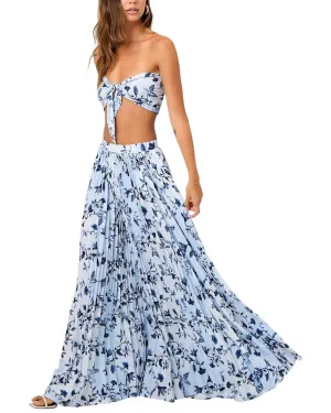 La Porte Pleated Sunburst Maxi Skirt