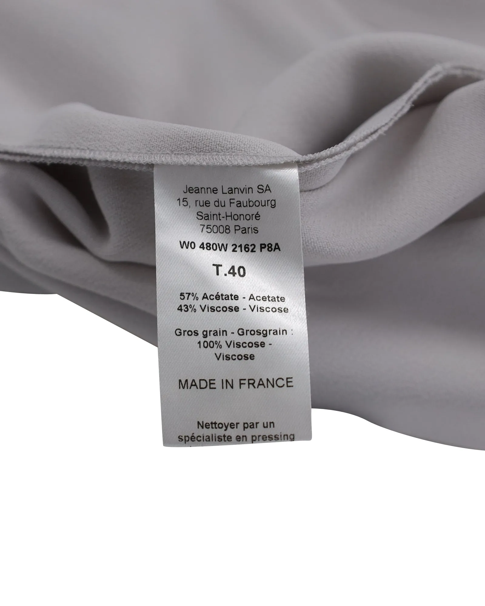 Lanvin Bow Detail Maxi Skirt in Grey Acetate