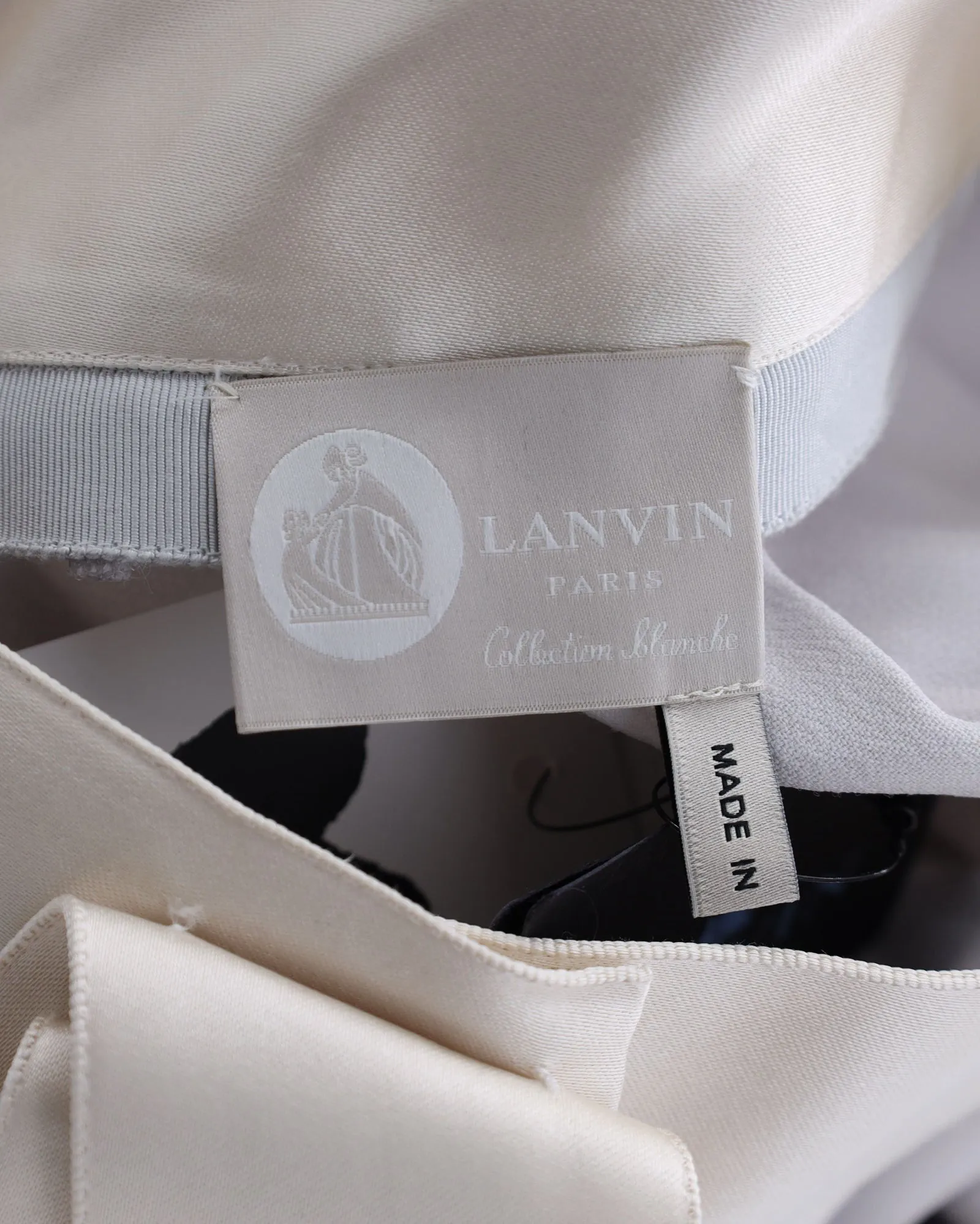 Lanvin Bow Detail Maxi Skirt in Grey Acetate