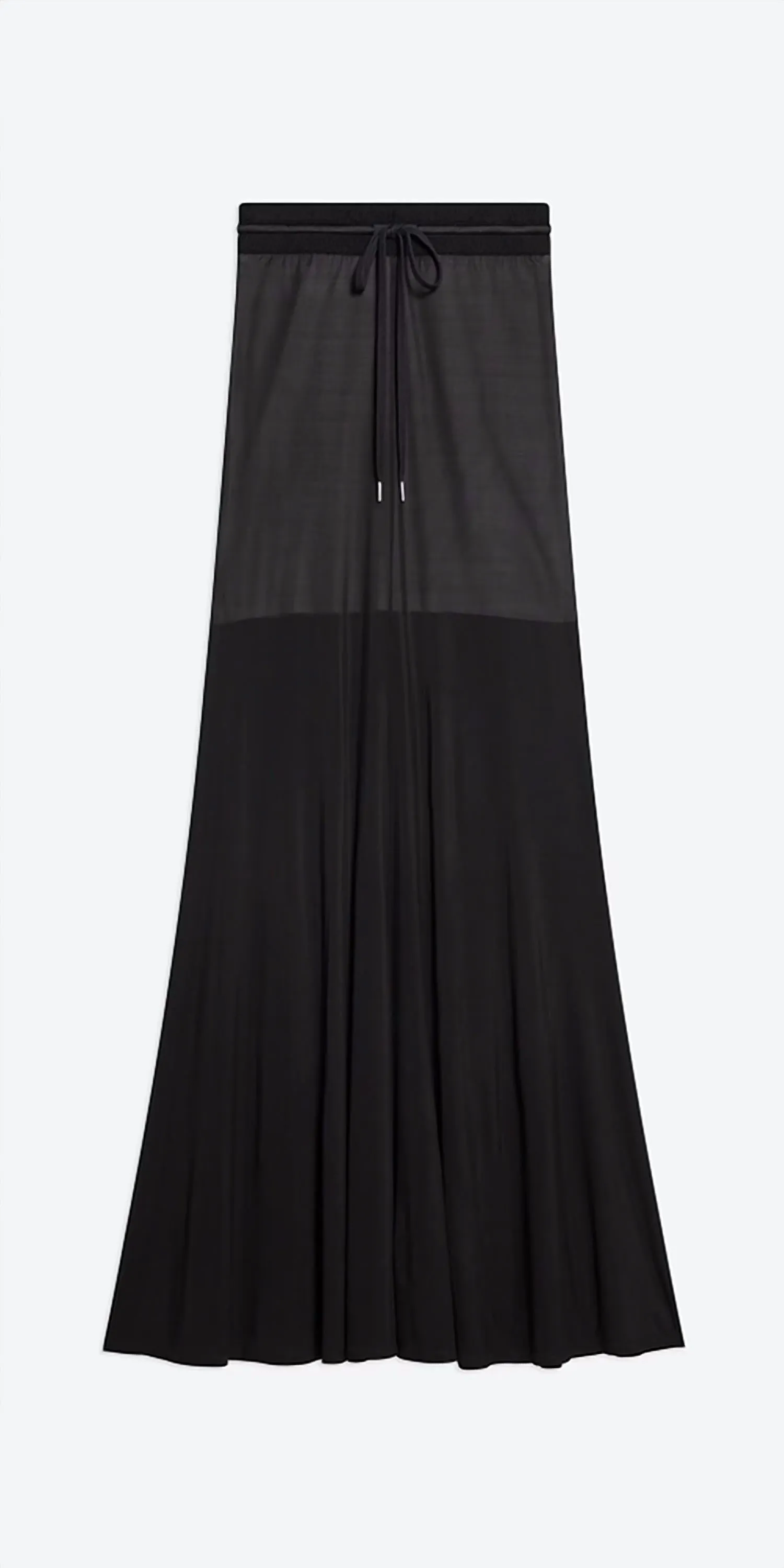 Layered Maxi Skirt In Black