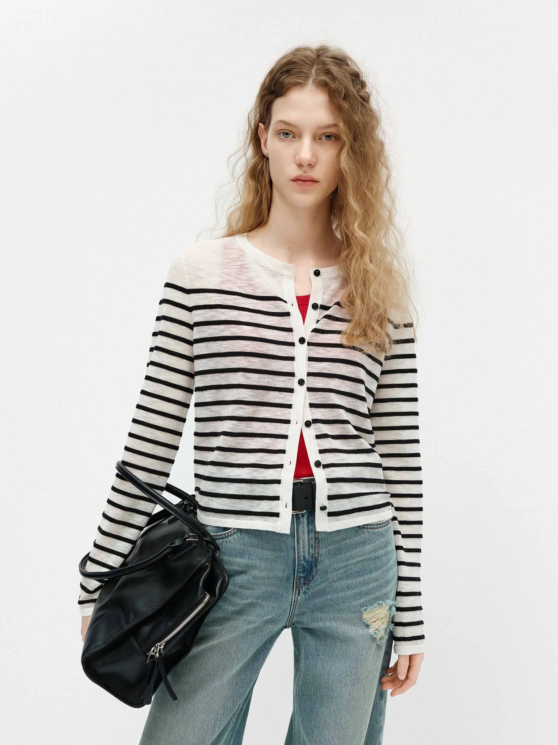 Lightweight Striped Cardigan