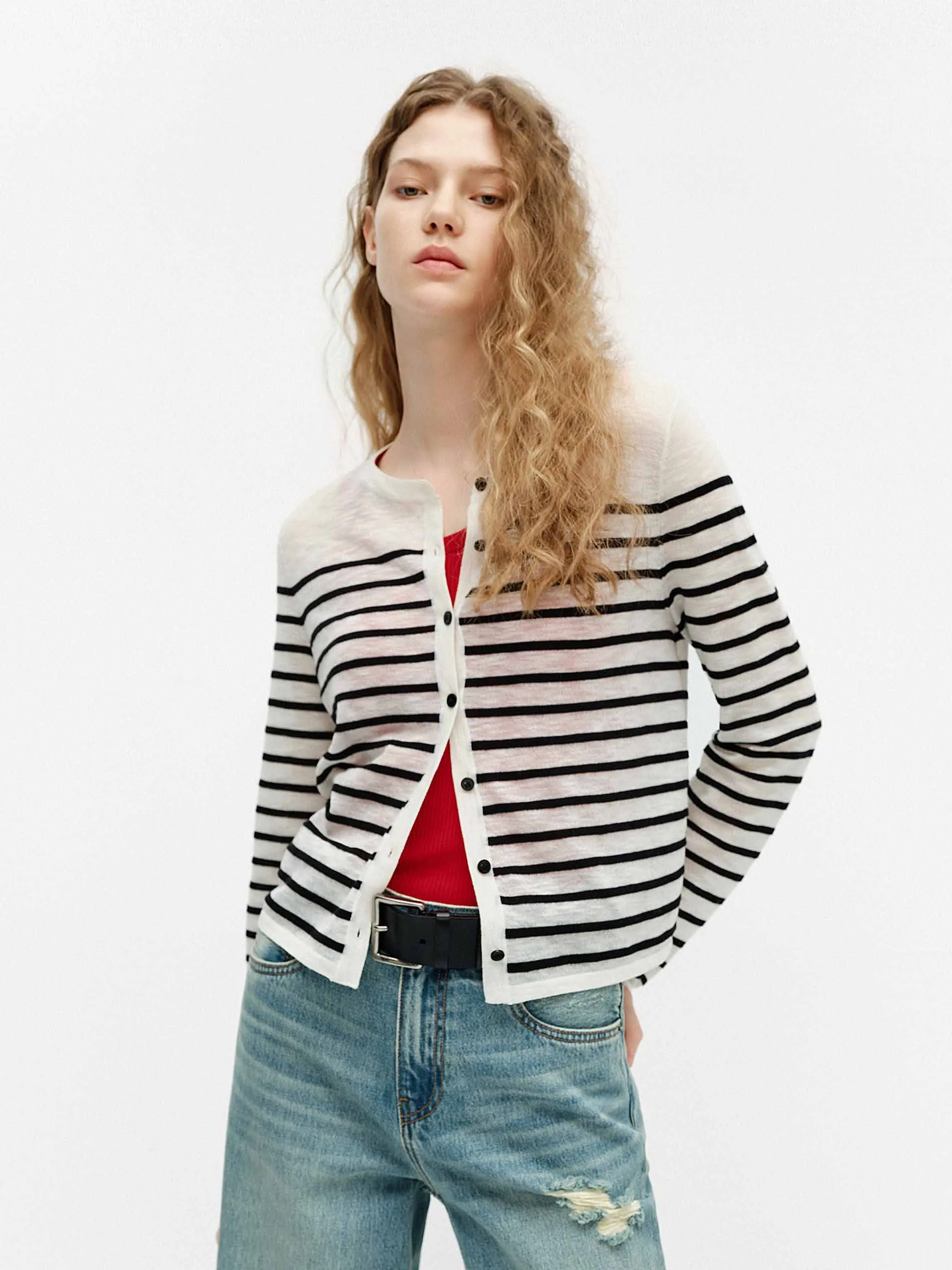 Lightweight Striped Cardigan
