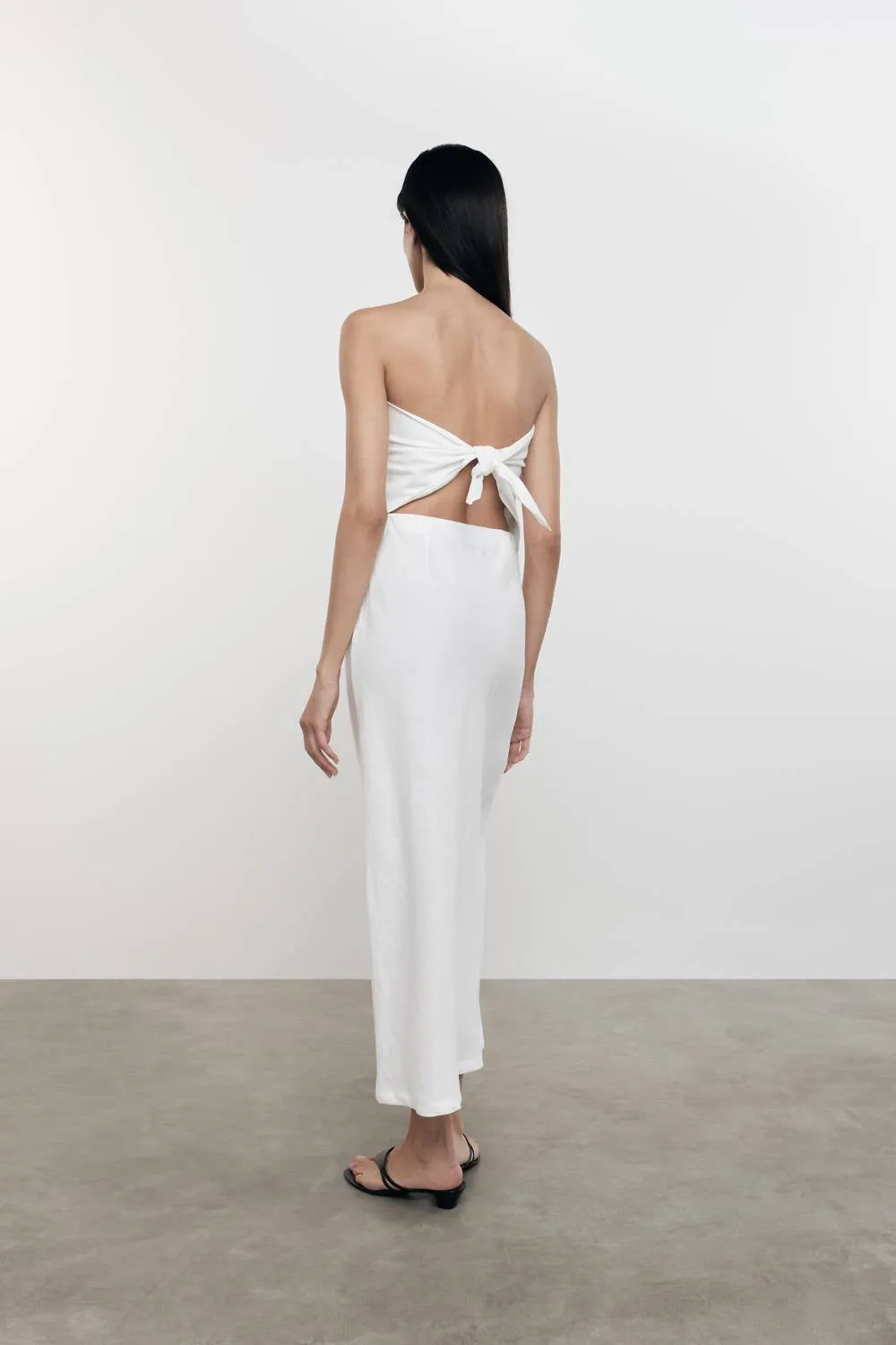 Linen Bias Skirt In Undyed