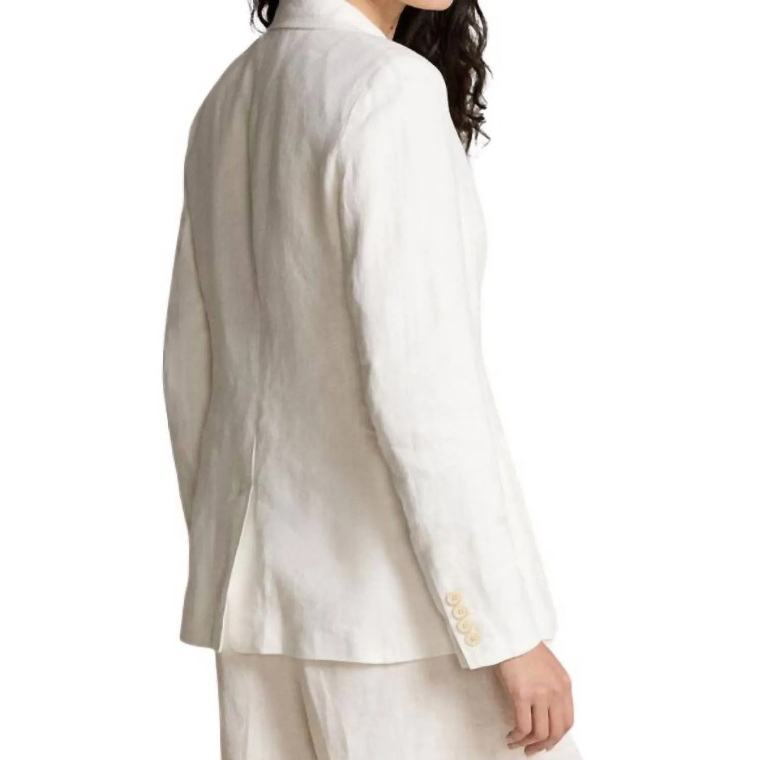 Linen Blazer In White
