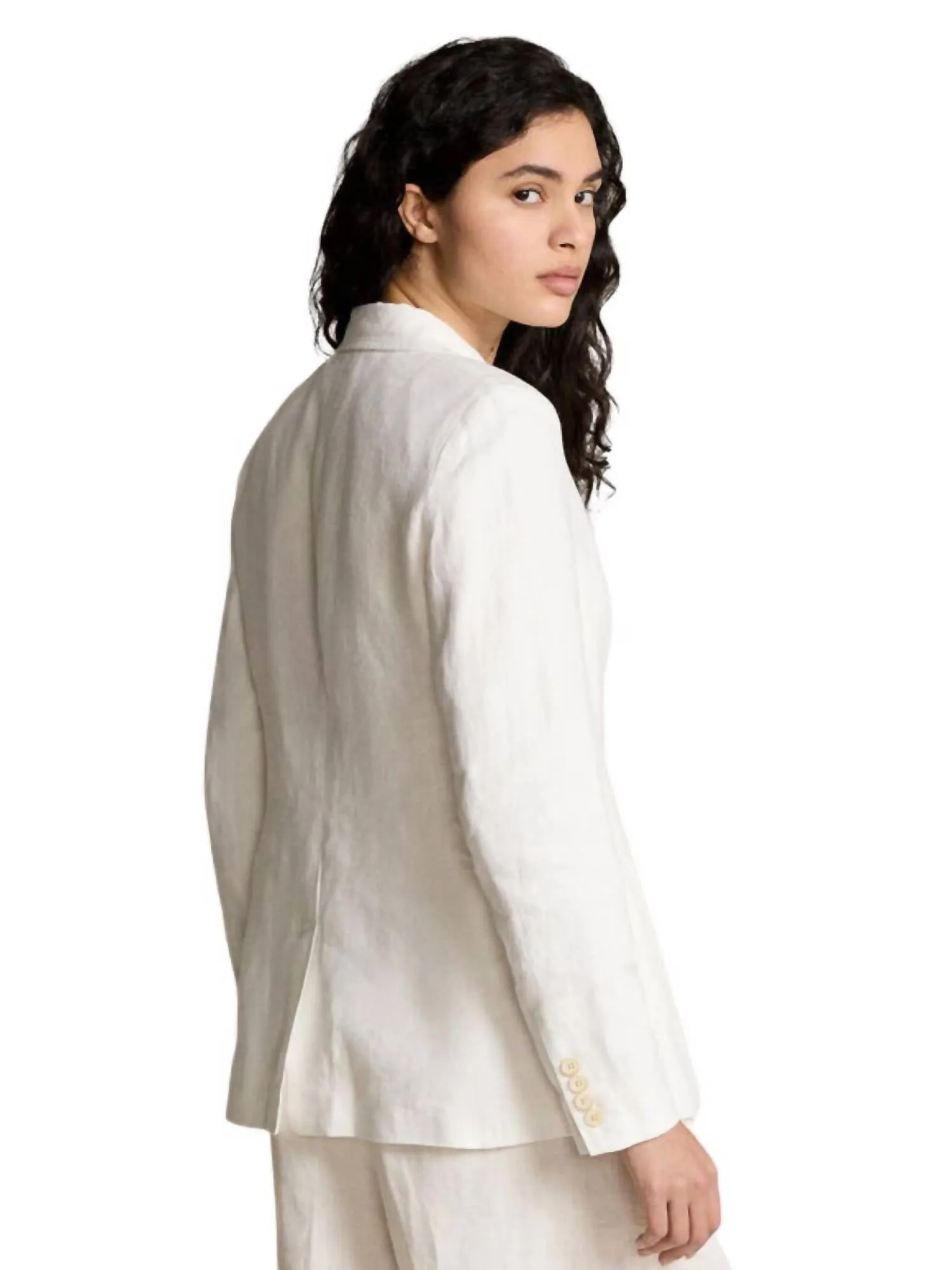 Linen Blazer In White