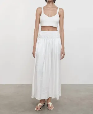 Linen Knit Bralette In White