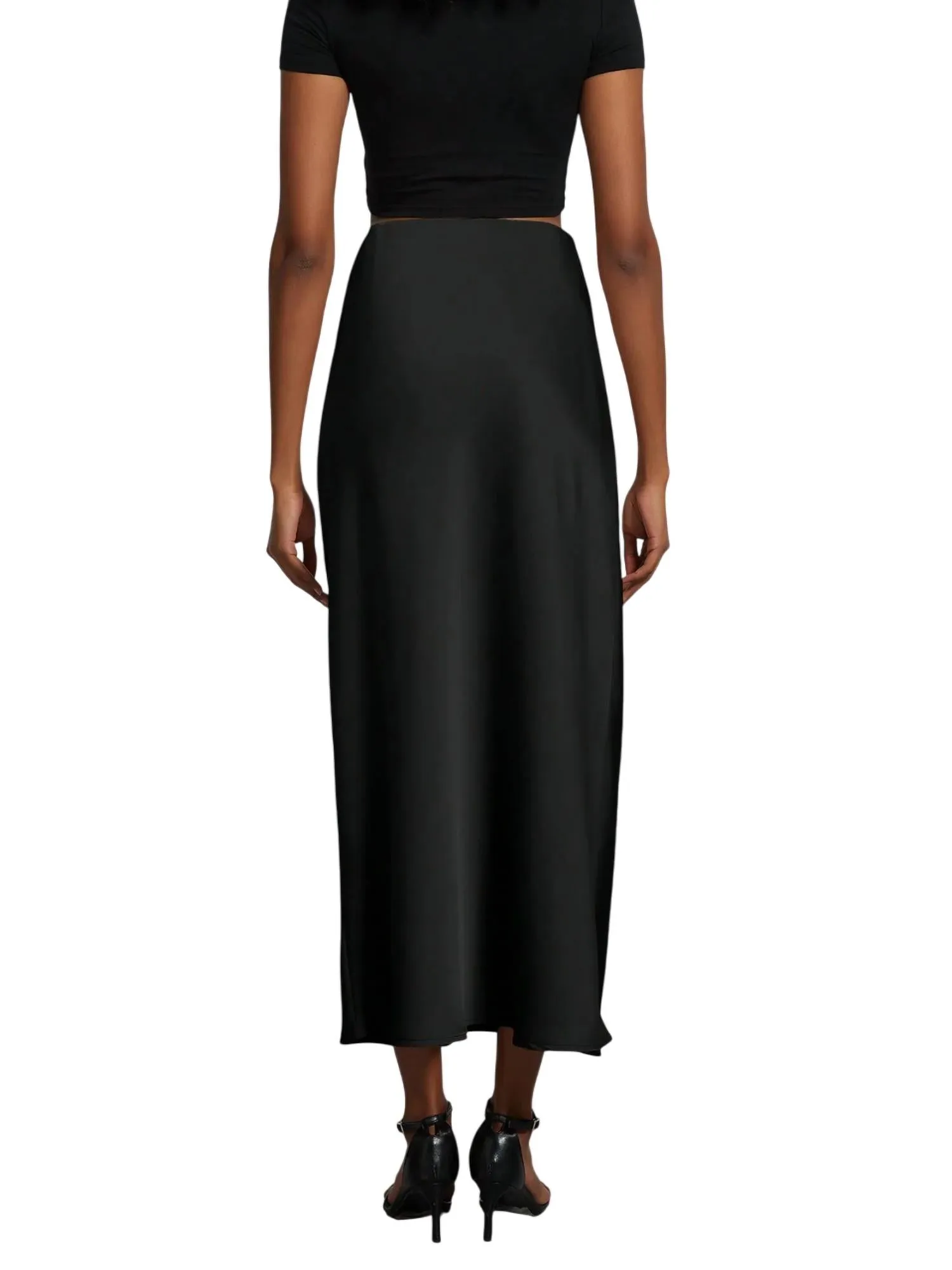 Lizzie Glossy Skirt In Black