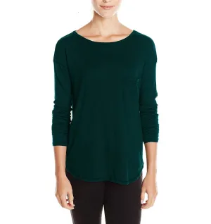 Long Sleeve Pocket Tee In Teal