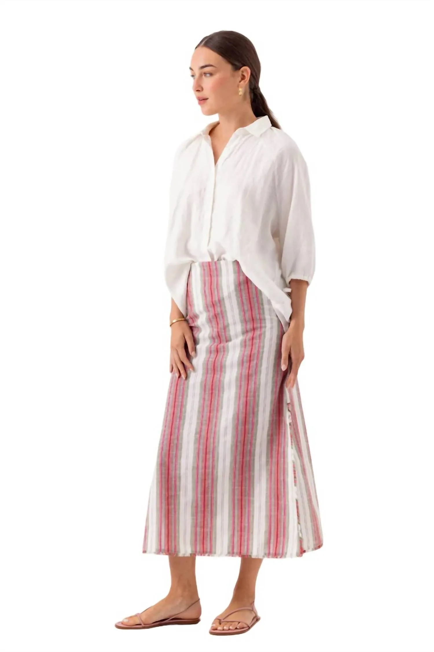 Louie Skirt In Sunshade Stripe
