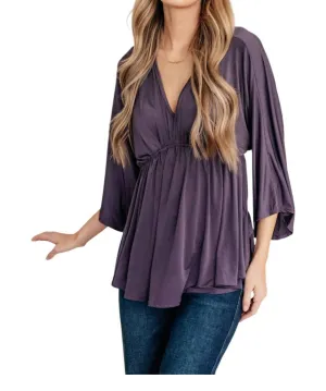 Love On The Line Blouse In Violet