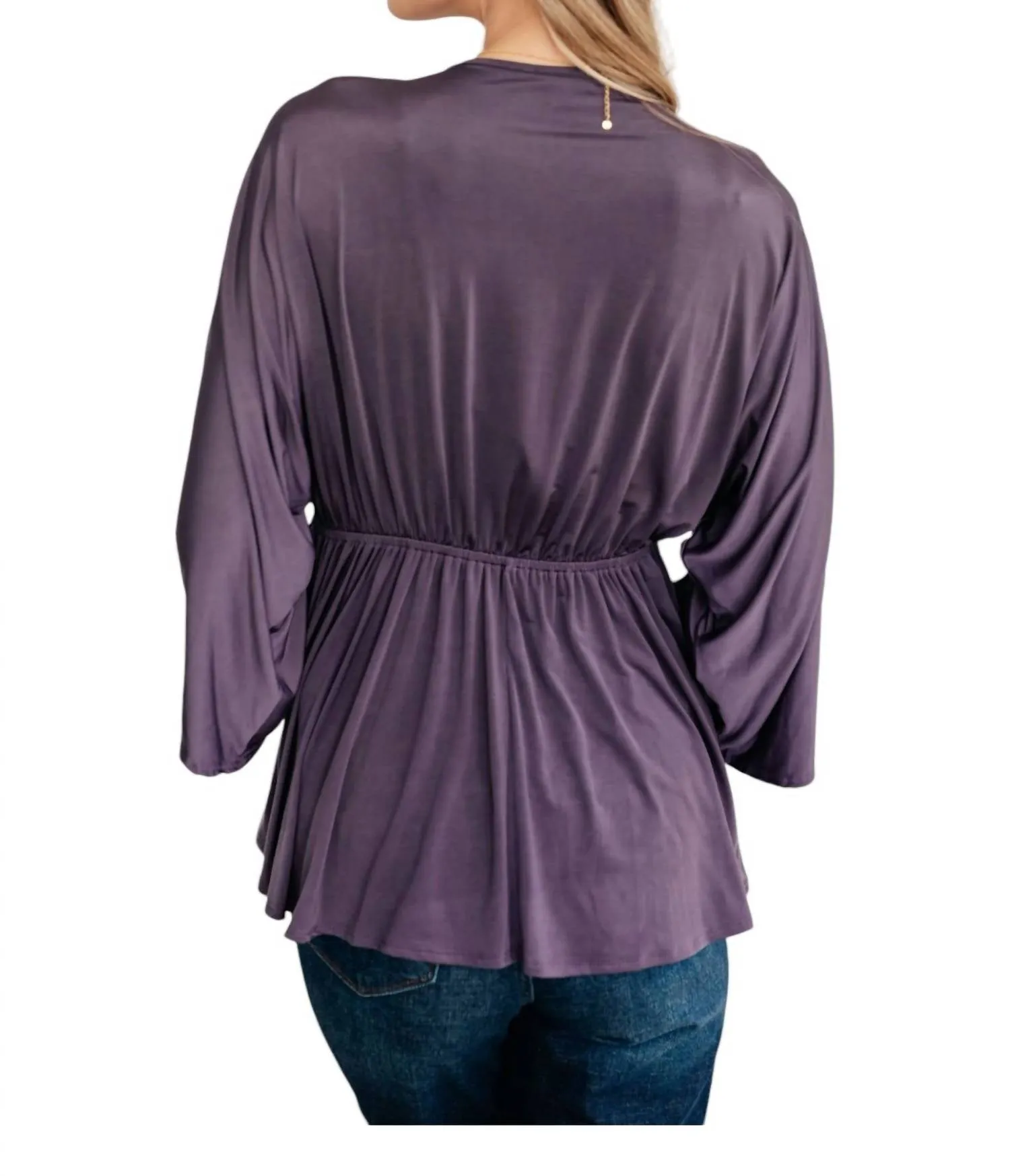 Love On The Line Blouse In Violet