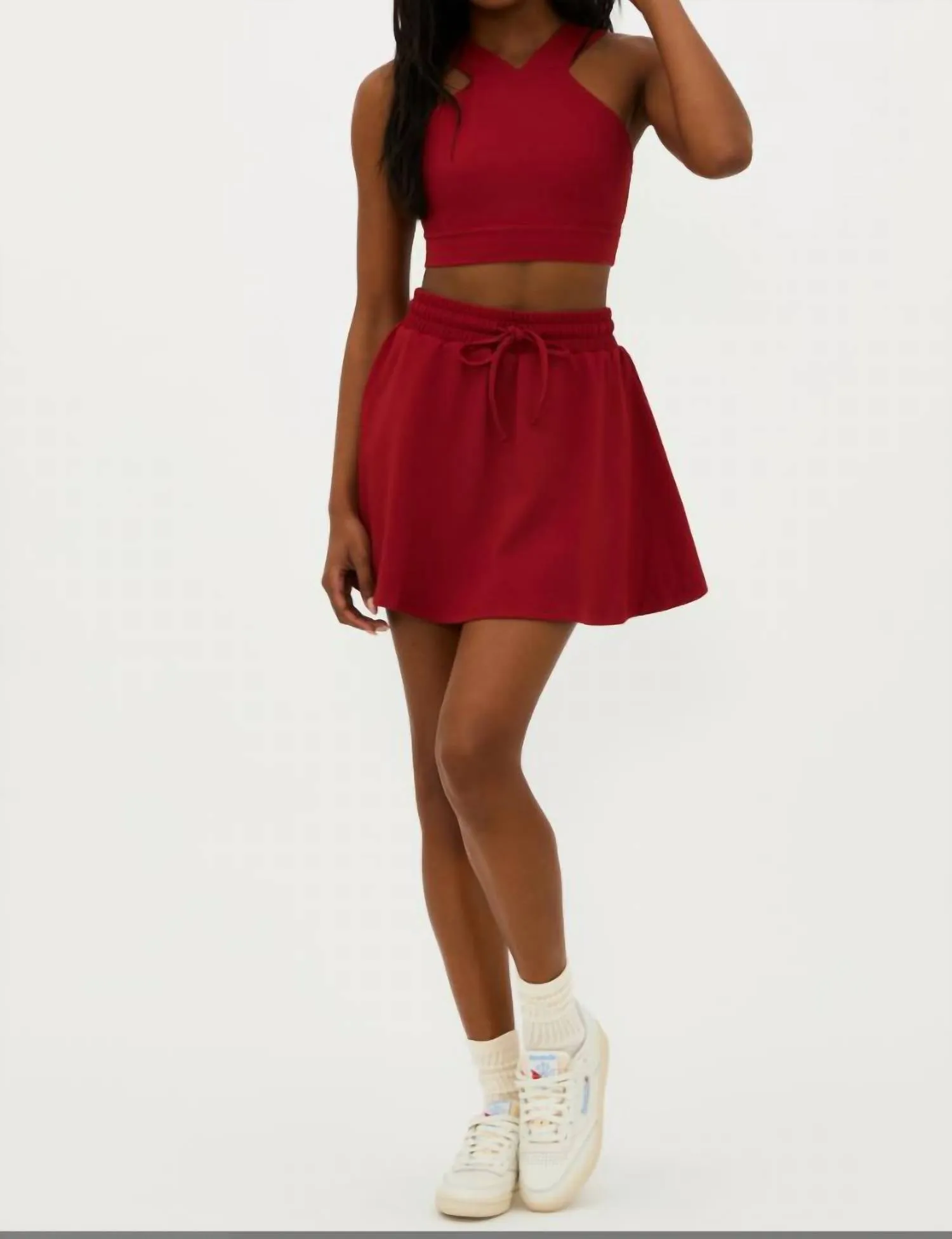 Lyana Skirt In Rio Red Waffle