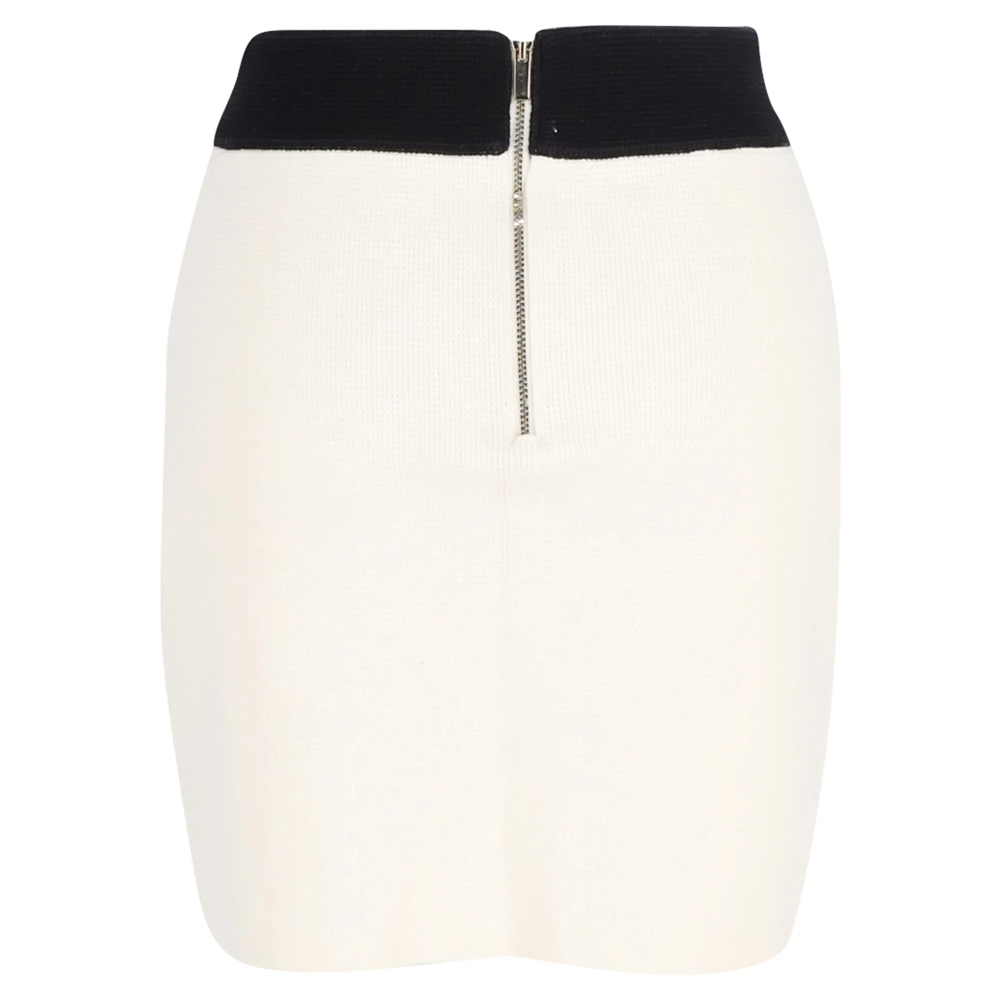 Maje Jerome Knitted Mini Button-Embellished in Ecru White Cotton