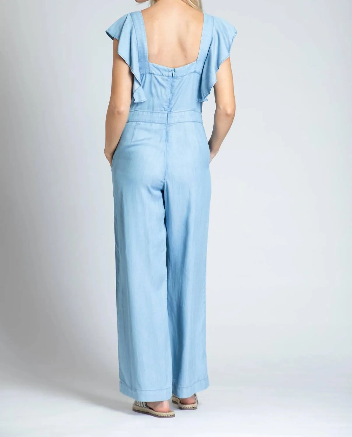 Marlee Tencel Jumpsuit In Light Indigo