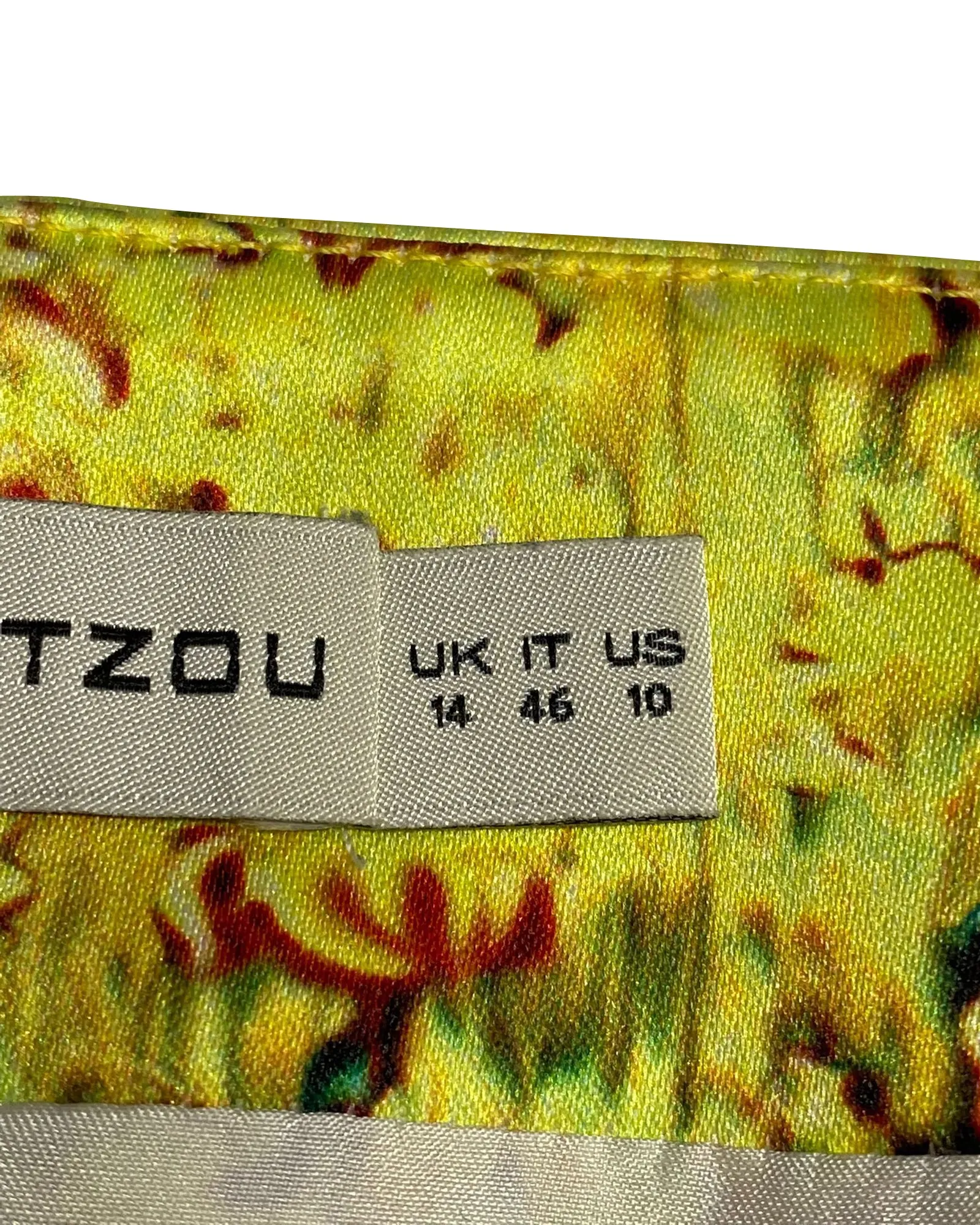 Mary Katrantzou Flower Field Skirt in Yellow Polyester