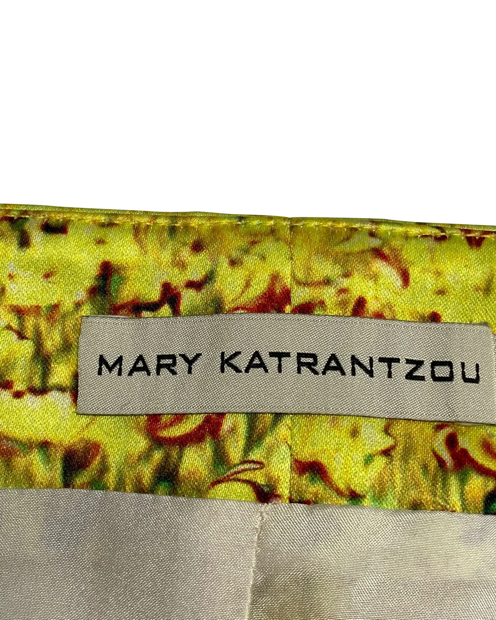 Mary Katrantzou Flower Field Skirt in Yellow Polyester