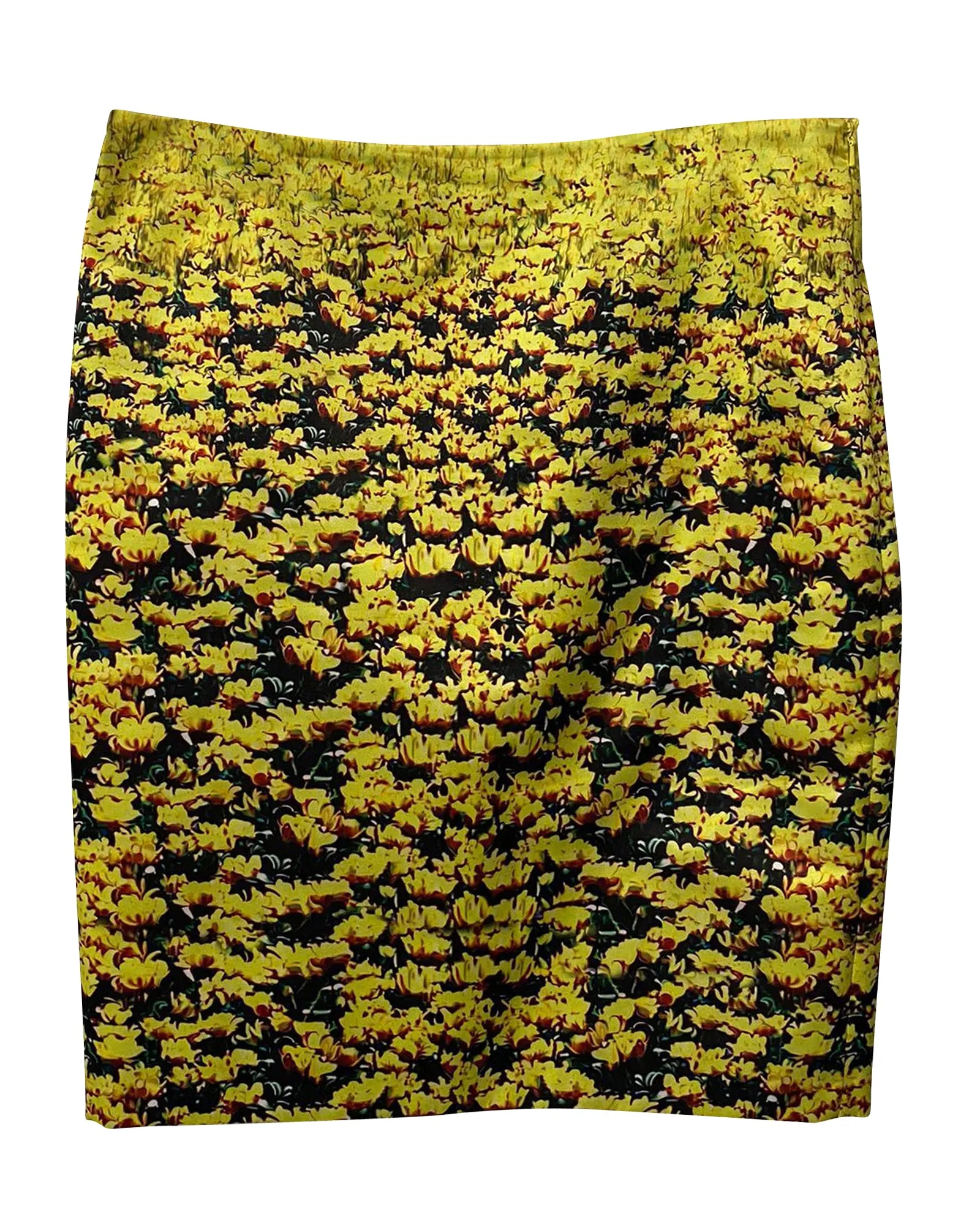 Mary Katrantzou Flower Field Skirt in Yellow Polyester