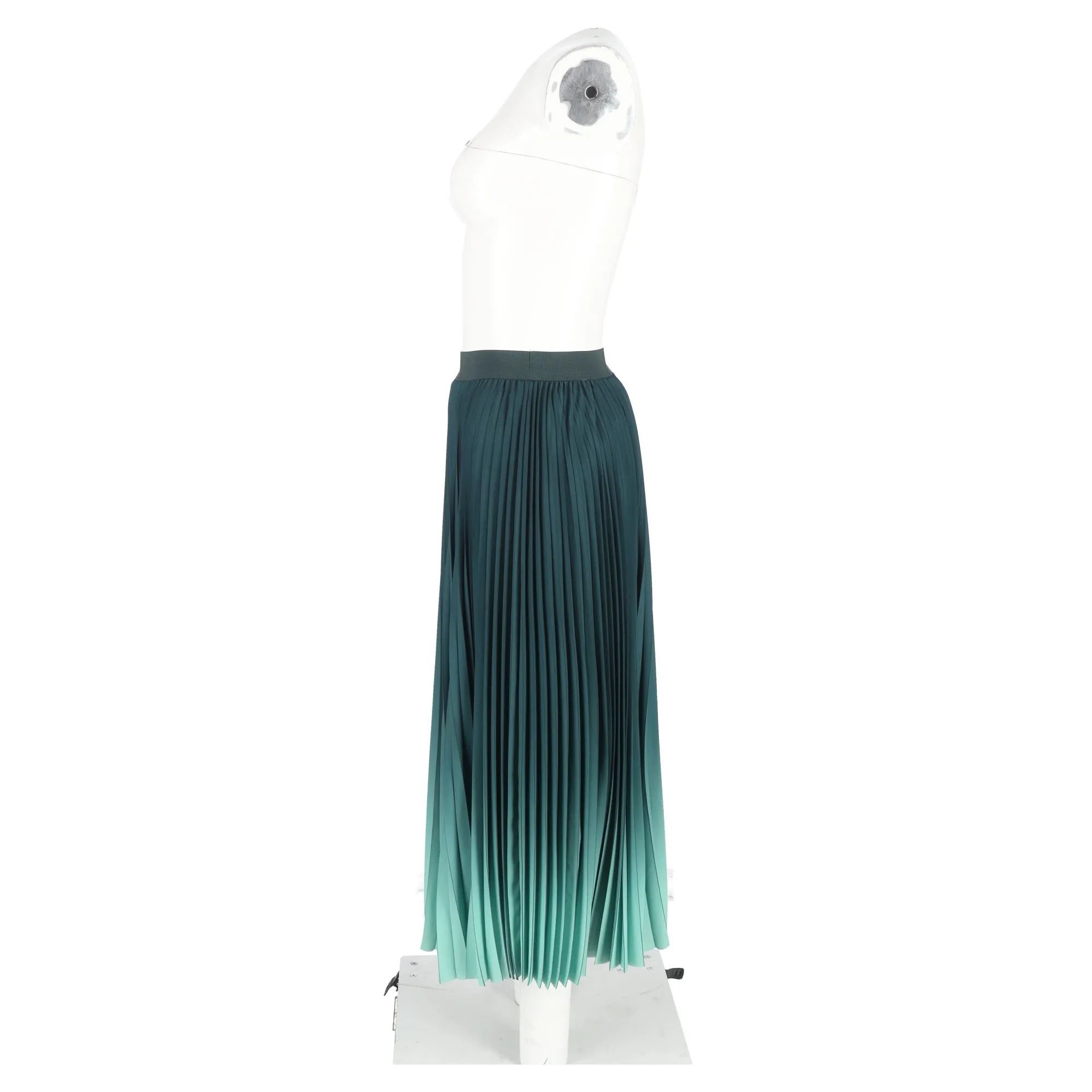 Max Mara Weekend Fulcro Pleated Midi Skirt in Green Polyester