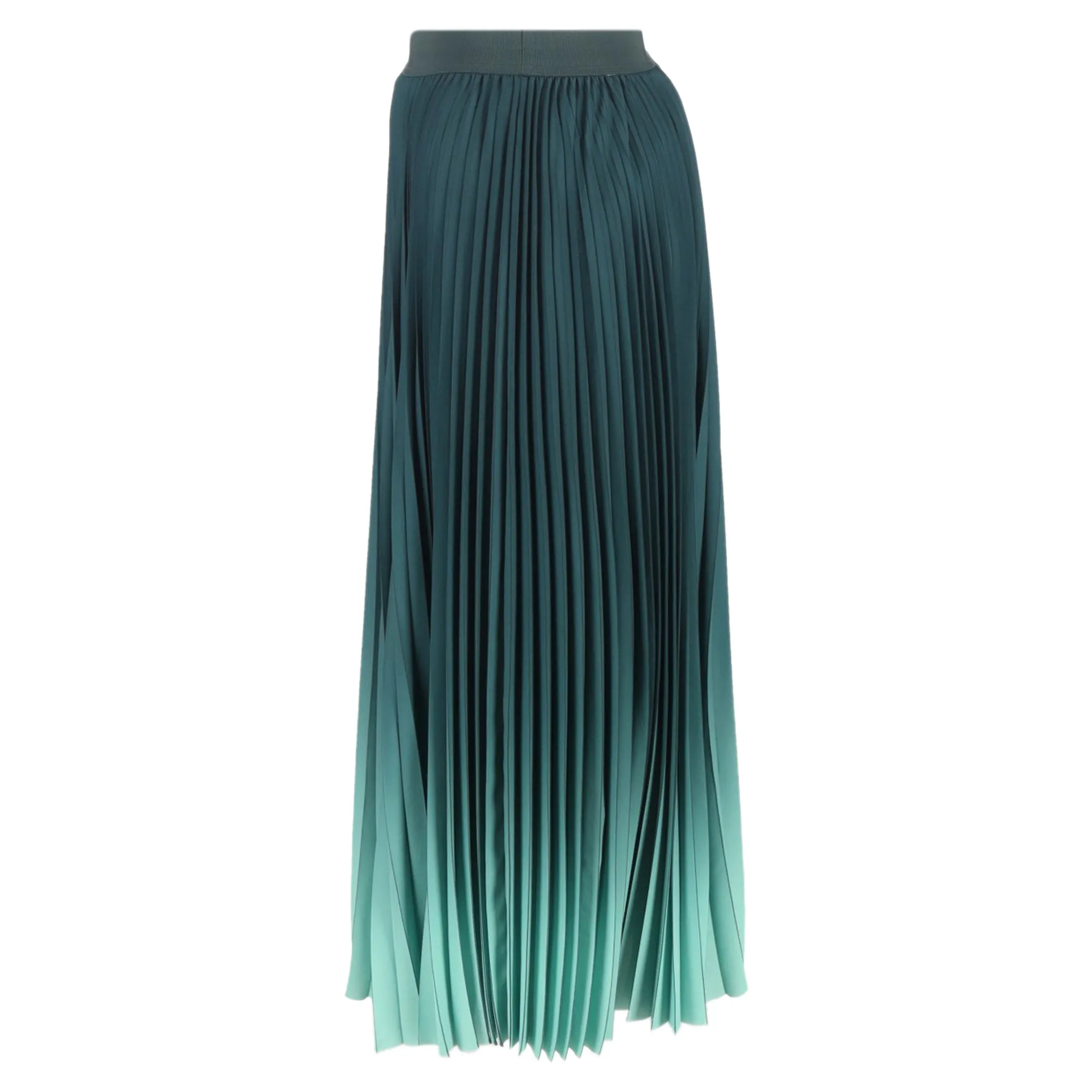 Max Mara Weekend Fulcro Pleated Midi Skirt in Green Polyester