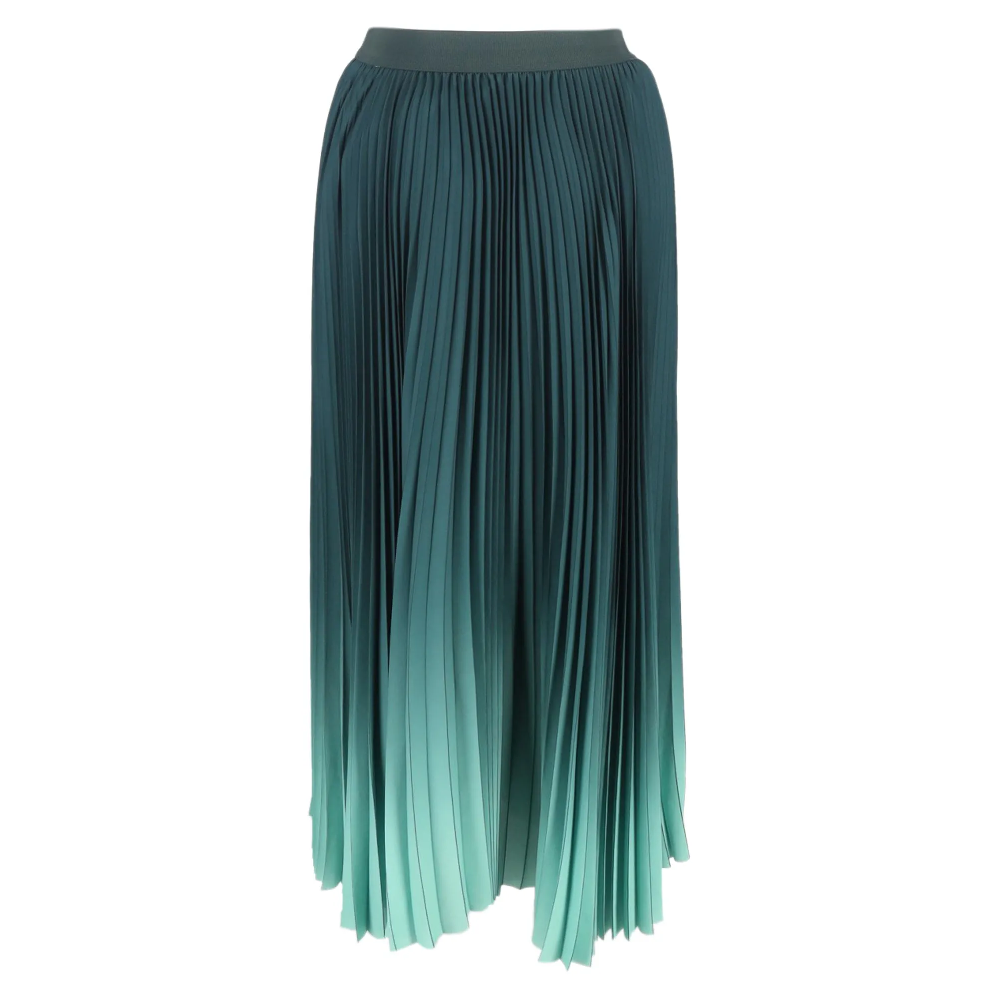 Max Mara Weekend Fulcro Pleated Midi Skirt in Green Polyester