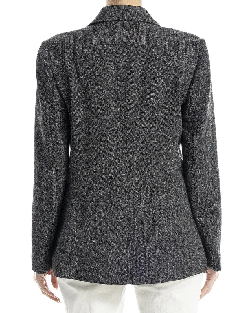 Max Studio Double Weave Linen-Blend Jacket