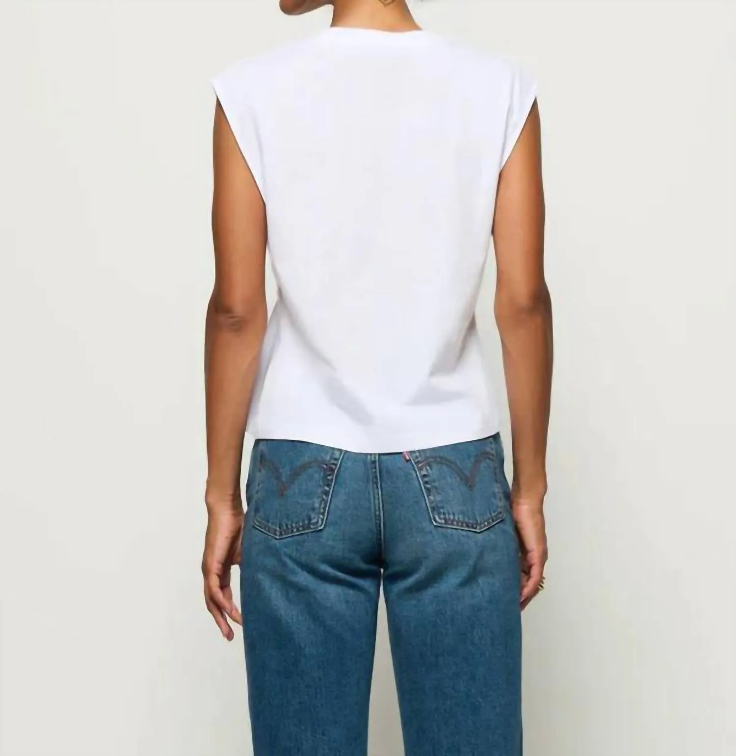 Meg Pleated Top In White