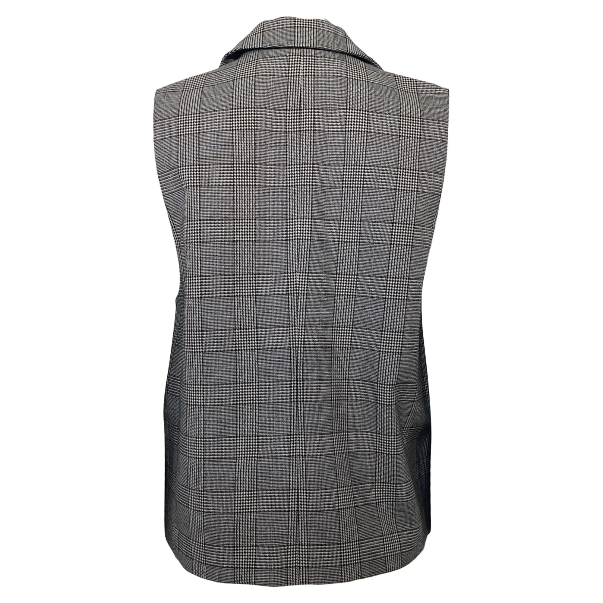 Michael Kors Collection Check Print Vest in Grey Wool