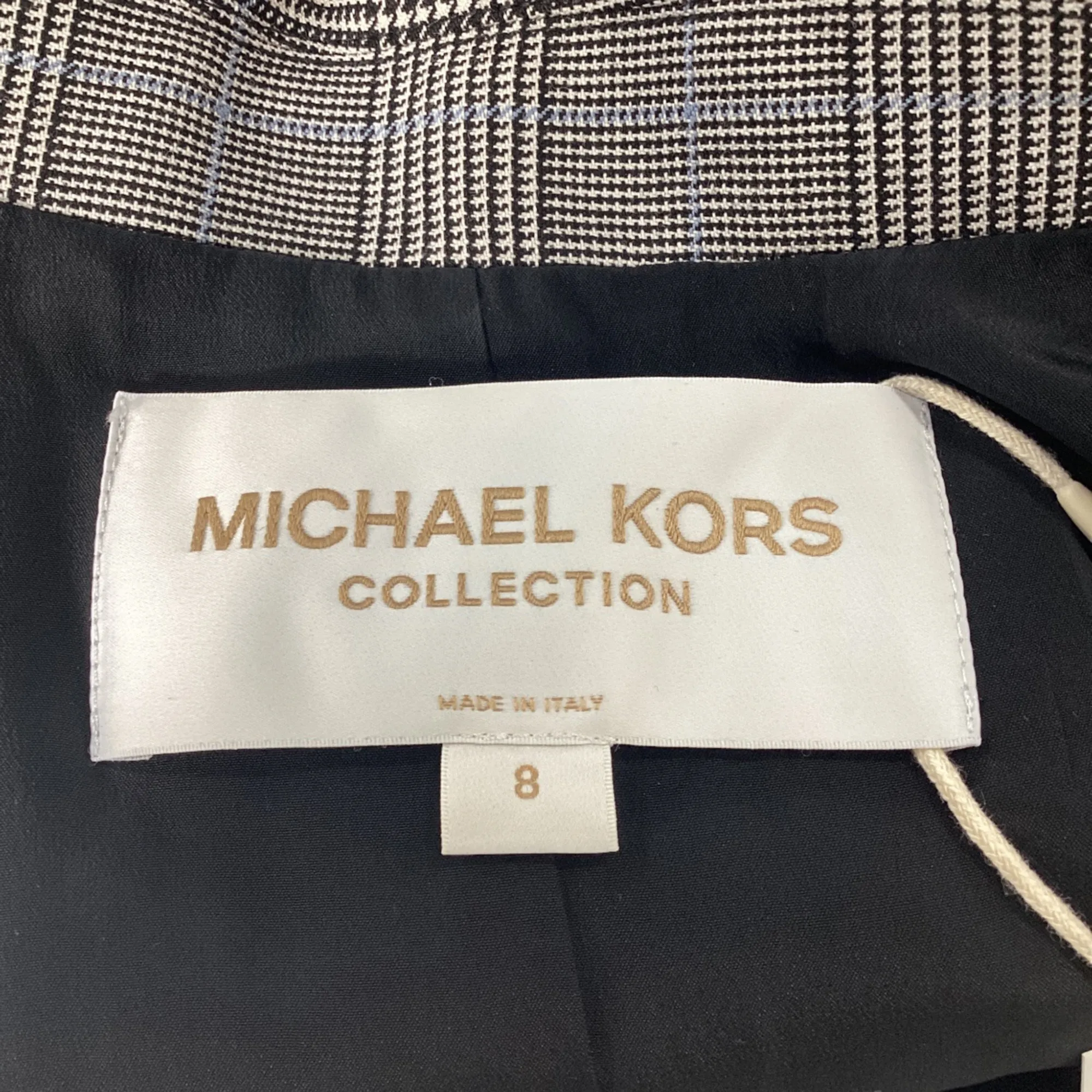 Michael Kors Collection Check Print Vest in Grey Wool
