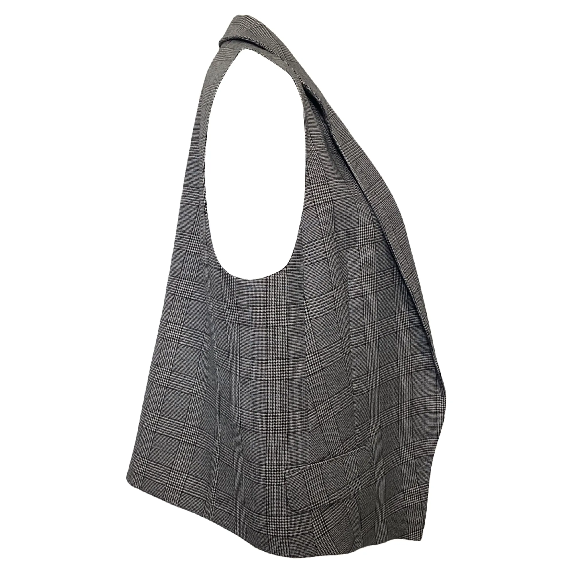 Michael Kors Collection Check Print Vest in Grey Wool