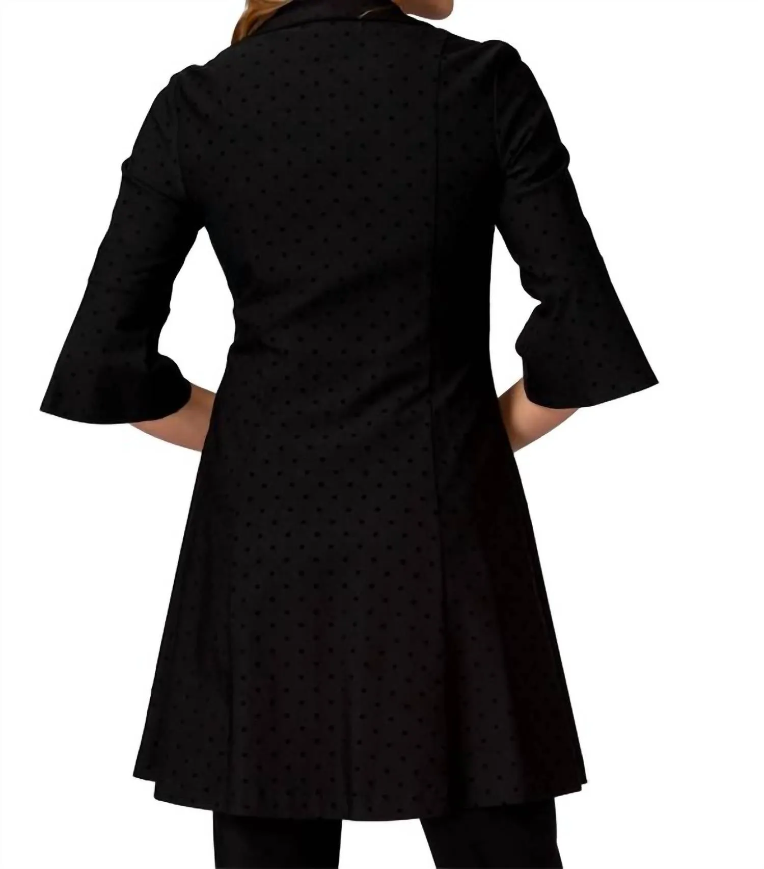 Microdot Coat Jacket In Black